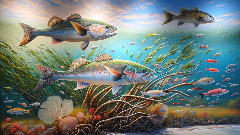 Image depicting the seasonal fish activity in New Smyrna Beach including bait fish.
